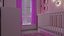 Interior de dormitorio de guardería de niñas