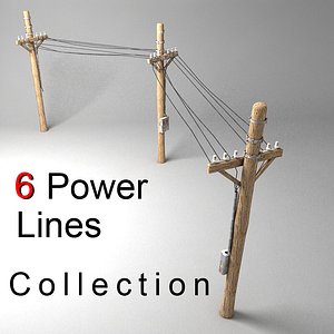 Power Line Textured Wiring Wire Street Town Detail Low Prop