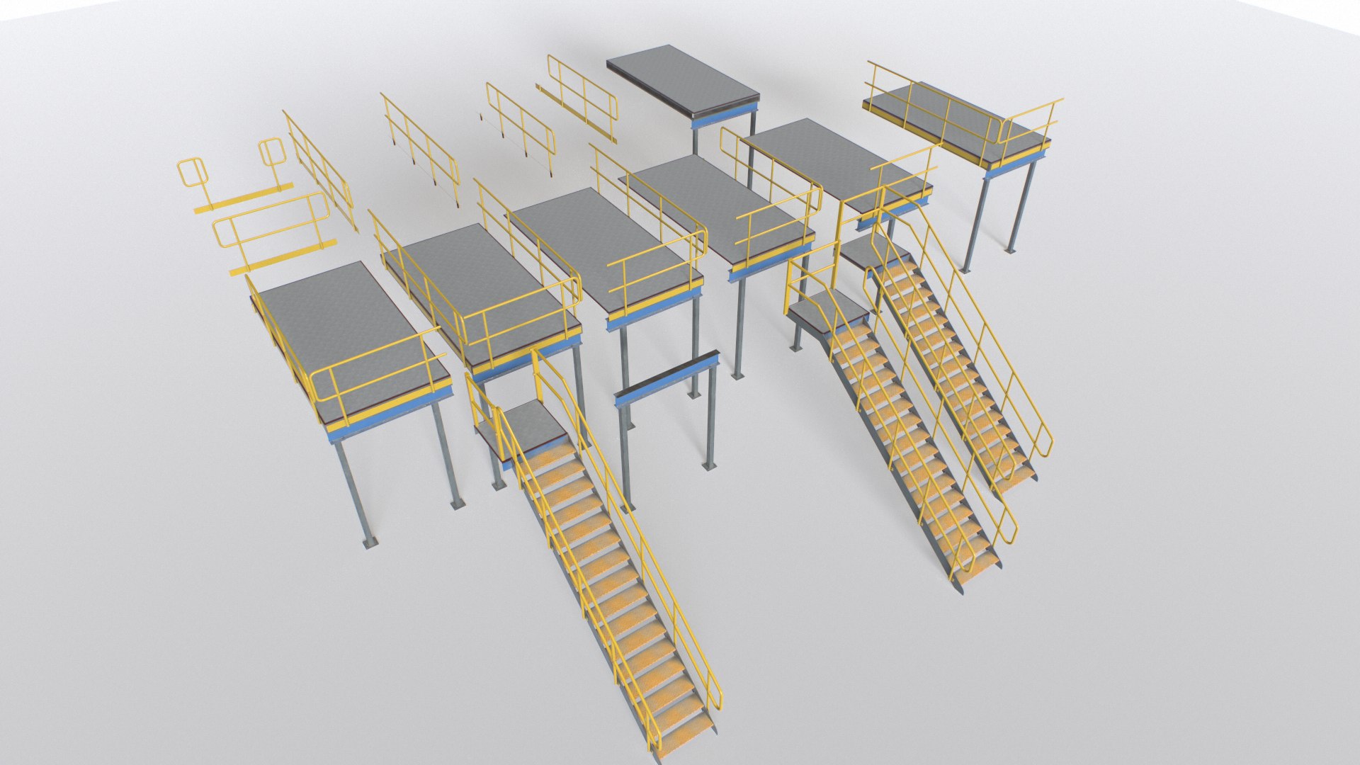 3D Industrial Platform Modular - TurboSquid 2037352