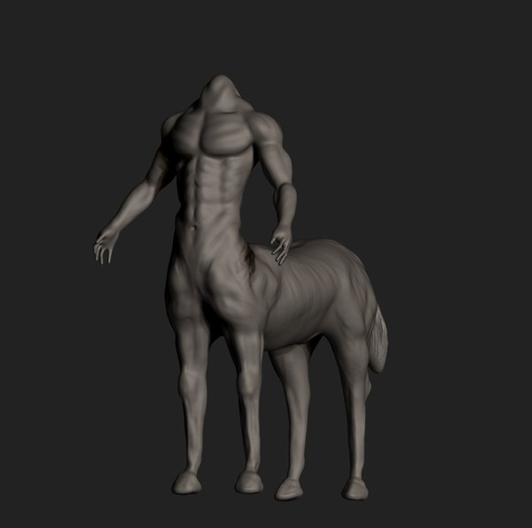 horse human 3d model
