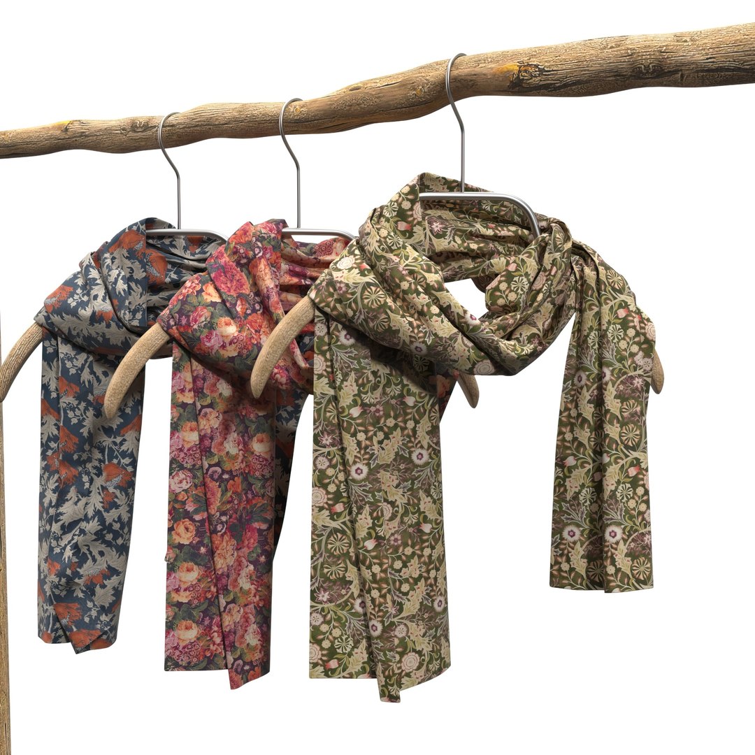 3D Scarf Display 3 PBR - TurboSquid 2213675