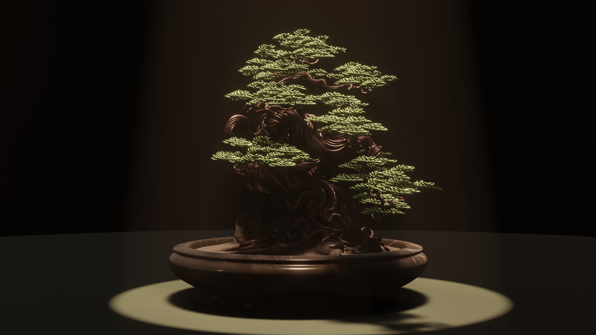 3D Bonsai Tree Copper Wire Model - TurboSquid 1900745
