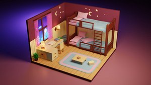 isometric bedroom design1