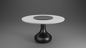 3D model Dining table White oak veneer 3d model Studio-Mebel