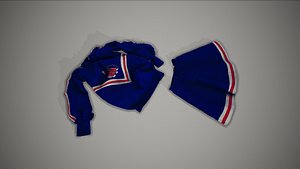3D cheerleader cheer model