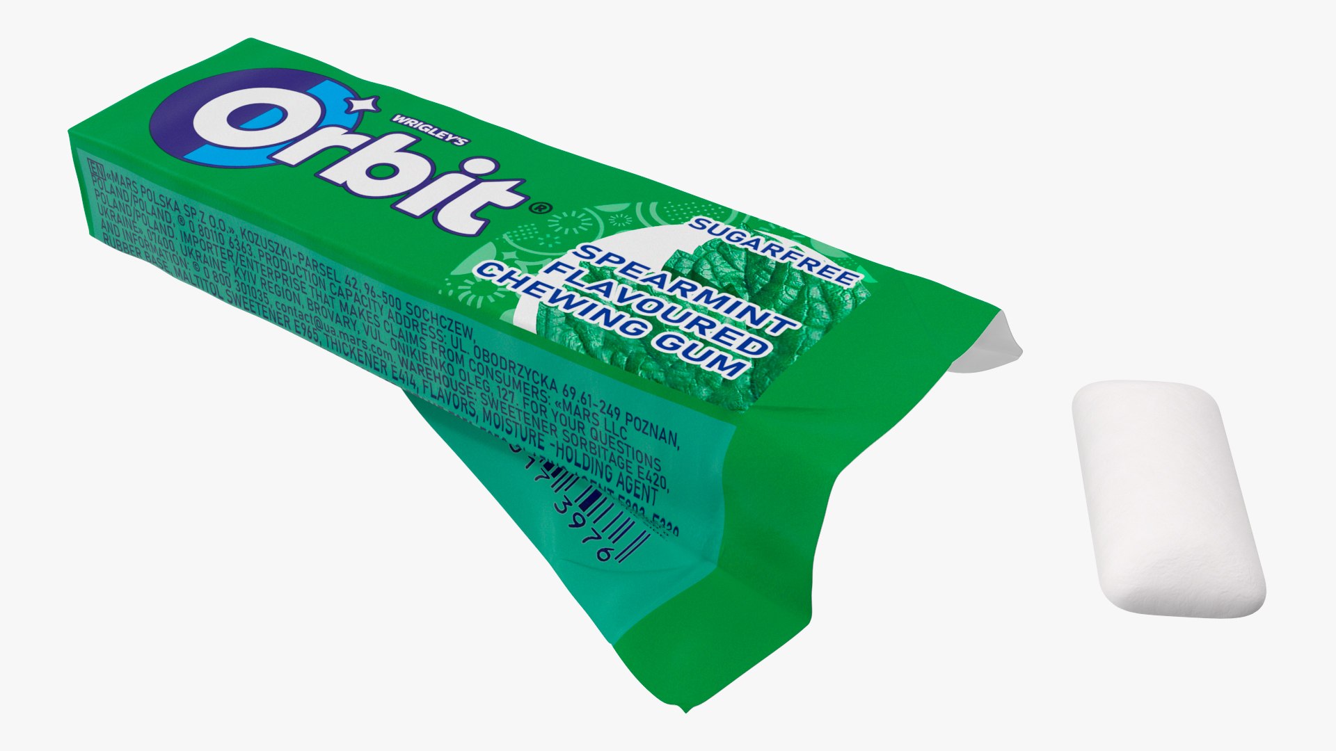 3D Orbit Chewing Gum Assorted Open With Pads TurboSquid 2044757