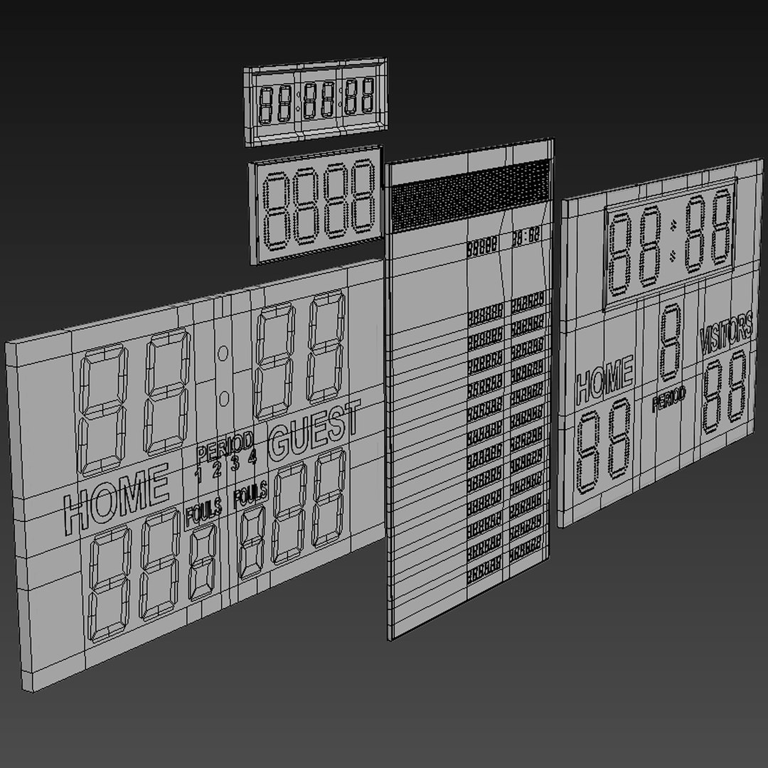 3d Led Display Modules Set Turbosquid 1381933 7486