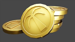 Palm Tree Doubloon Pile 3D