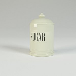 ceramic sugar jar 3d 3ds