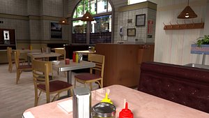 MONKS DINER FROM SEINFELD 3D model