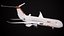 3D model sci-fi futuristic airliner