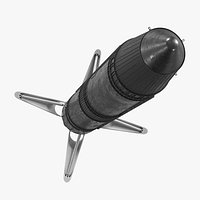 Next Generation Space Rocket Black Rigged
