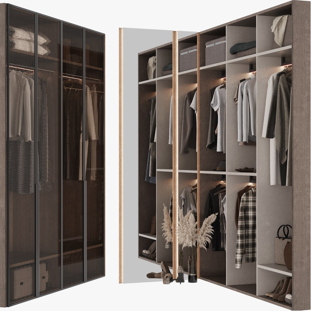 3D Wardrobe With Filling - TurboSquid 2165453