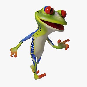 Toon Humanoid Frog 3D model