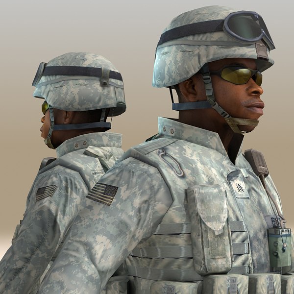 3d Model Soldiers M16 M4