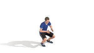3D animations exercise man model