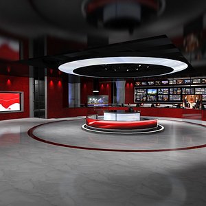 max virtual set news studio