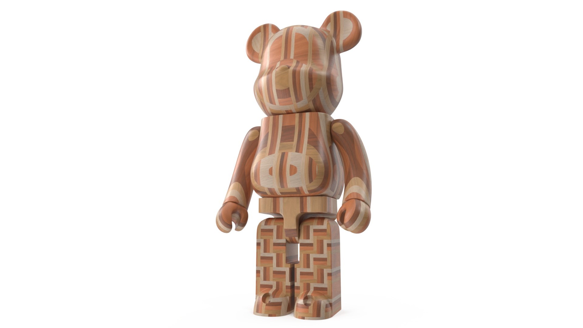 Bearbrick Karimoku Parquet 2nd 3D model preview
