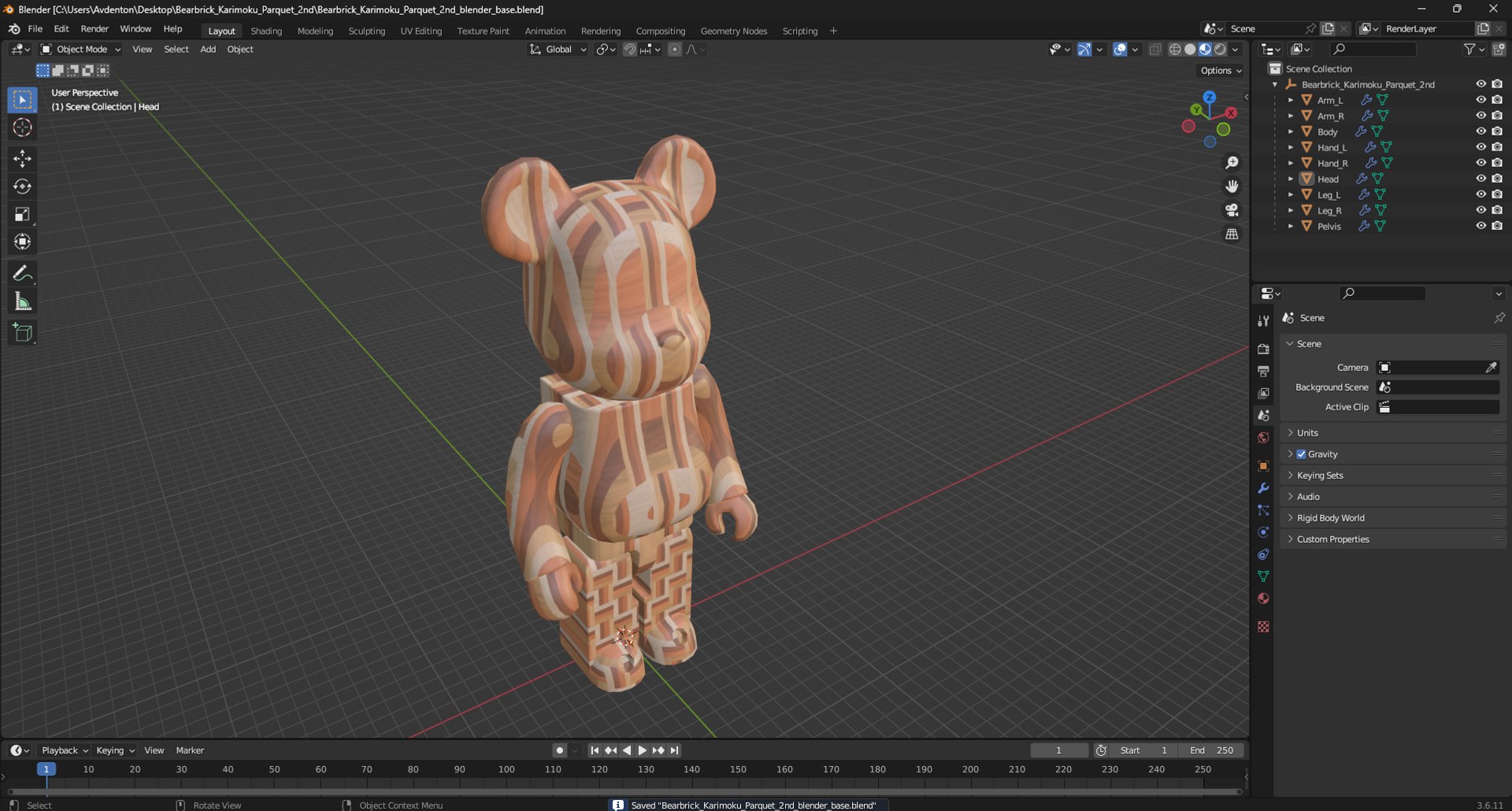3D Bearbrick Karimoku Parquet 2nd model https://p.turbosquid.com/ts-thumb/g8/Zp4ULW/yP/bearbrickkarimokuparquet2ndvray3dmodel022/jpg/1724905145/1920x1080/fit_q87/bdda4e1291c448735419a93914735258b061e611/bearbrickkarimokuparquet2ndvray3dmodel022.jpg