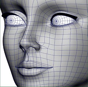 3d model lady face
