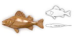 3D relief art fish