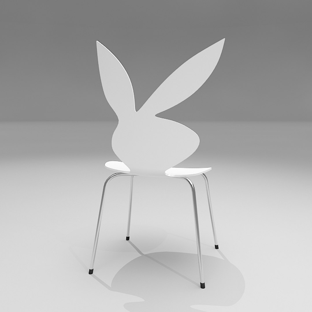 White playboy bunny chair