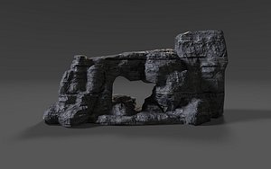 3D cliff rock 009