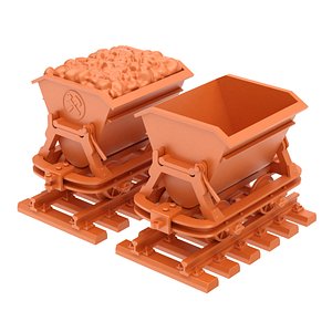 3D Printable Mining Cart model
