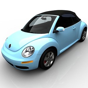 3d model volkswagen beetle convertible