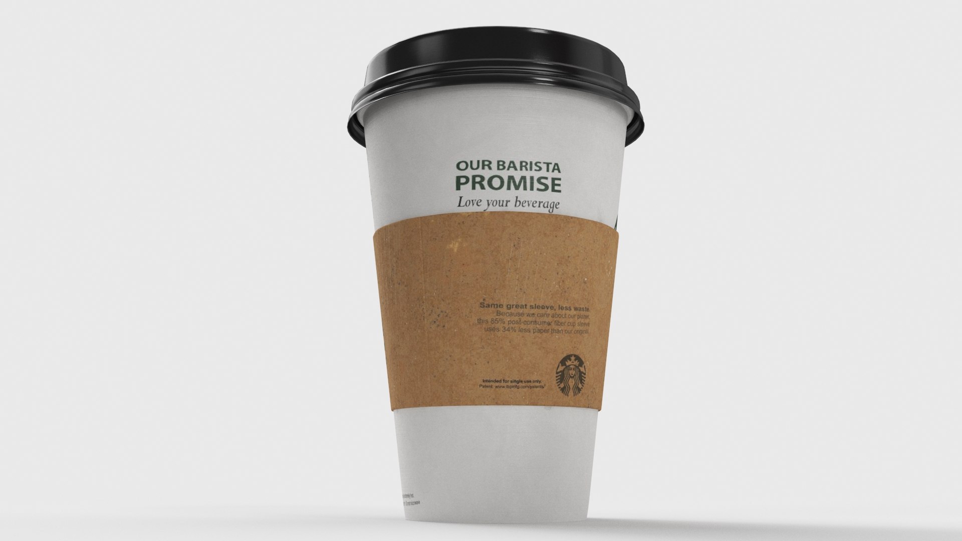 Starbucks Paper Coffee Cup With Holder 3D Model - TurboSquid 1862934