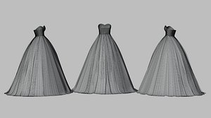 Dress 48 Dark Greyish Brown 3D model