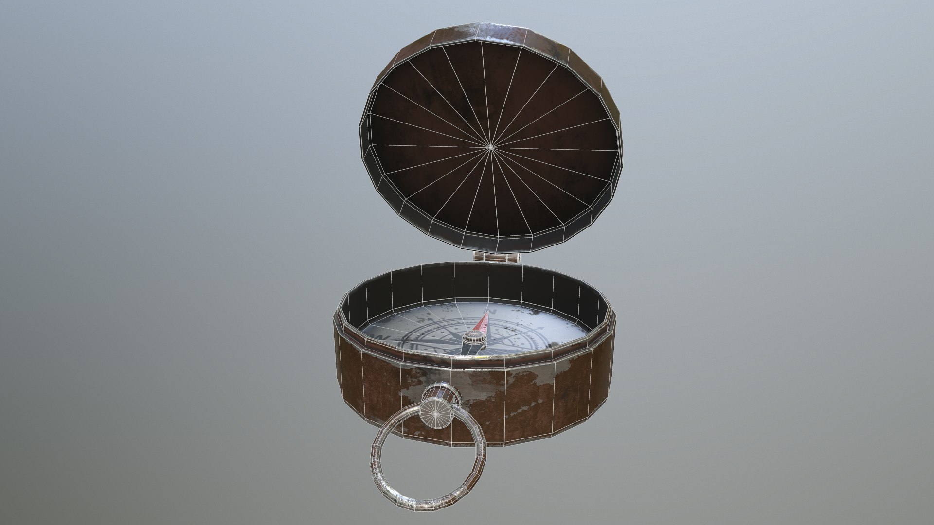 Low-poly Old Compass 3D - TurboSquid 2462175
