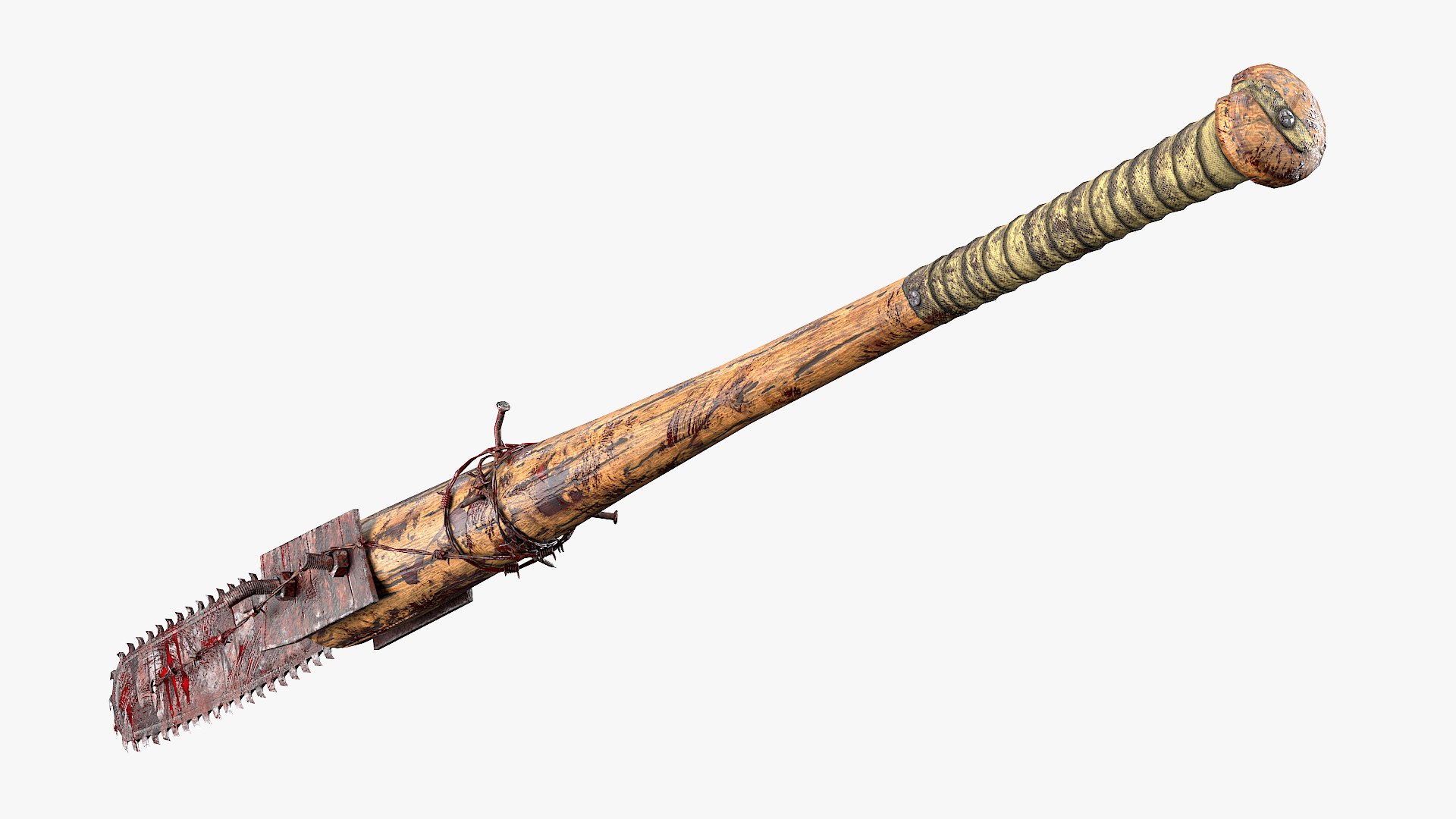 Baseball Bat with Chainsaw 3D model https://p.turbosquid.com/ts-thumb/g9/3KwGn1/UP/zombiebat06/jpg/1690201956/1920x1080/fit_q87/8420774e74516ed96706e617c891b6e8f4eb2b9d/zombiebat06.jpg