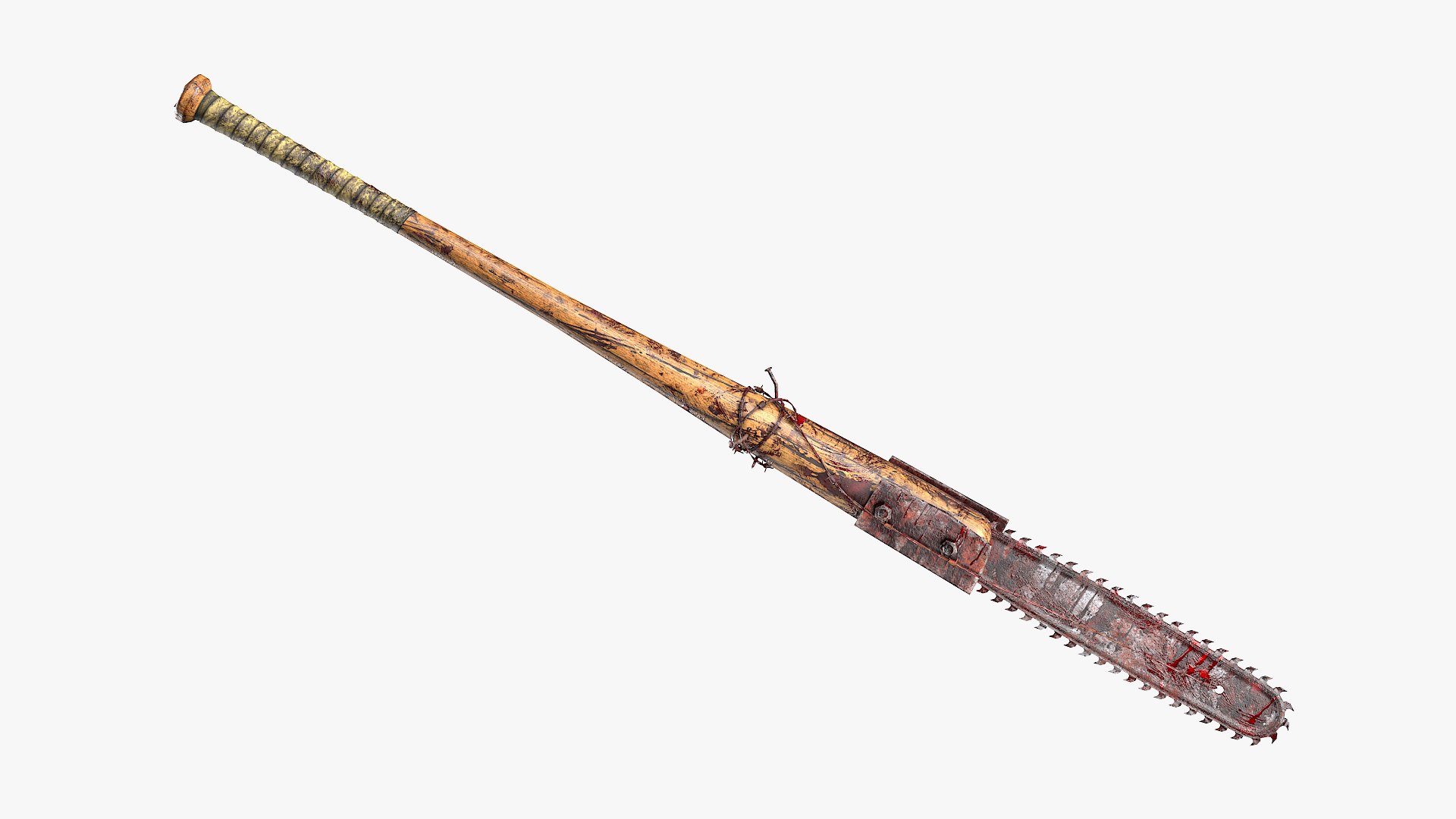 Baseball Bat with Chainsaw 3D model https://p.turbosquid.com/ts-thumb/g9/3KwGn1/Xz/zombiebat09/jpg/1690201963/1920x1080/fit_q87/50053605f60c981c87ab515afab6f4eaab758fb7/zombiebat09.jpg