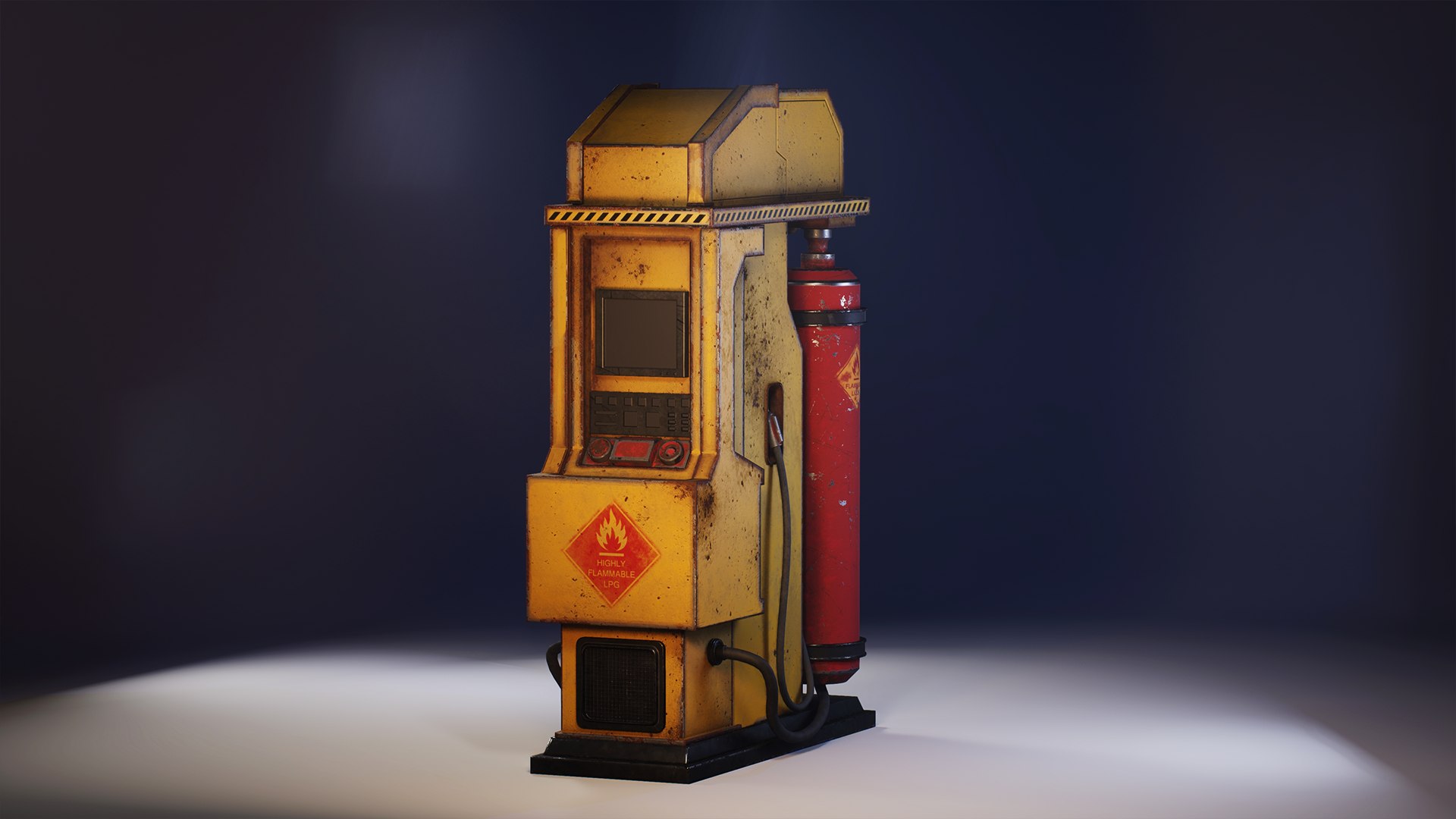 3D Gas Station Model - TurboSquid 2314055
