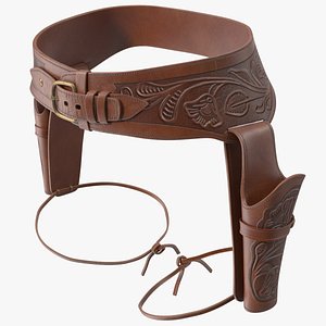 Leather Double Gun Belt