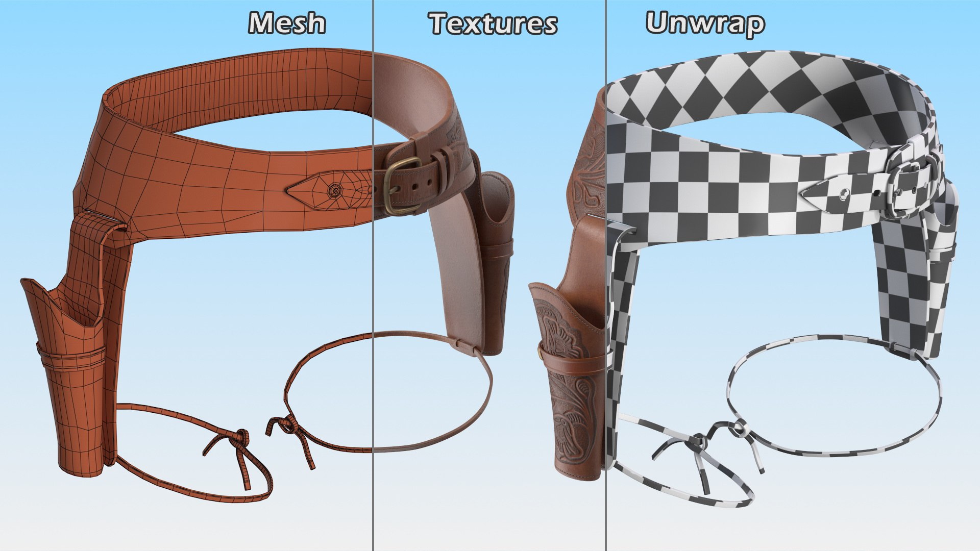 Leather Double Gun Belt 3D model https://p.turbosquid.com/ts-thumb/g9/B5qMWz/ls/leatherdoublegunbeltmb3dmodel018/jpg/1624381885/1920x1080/fit_q87/3e84af664d23e4452f5f6b591dd535c3bac5ddf1/leatherdoublegunbeltmb3dmodel018.jpg