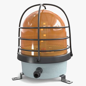 Mucco Signal Beacon Light with Metal Guard Amber 3D model