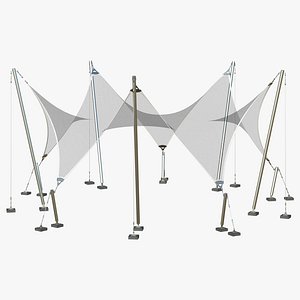 3D Tensile Structures Architecture Mesh