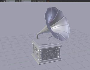 3d model gramophone