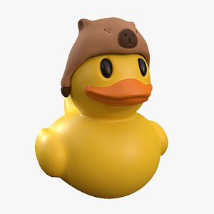 Rubber Duck with Capybara cap