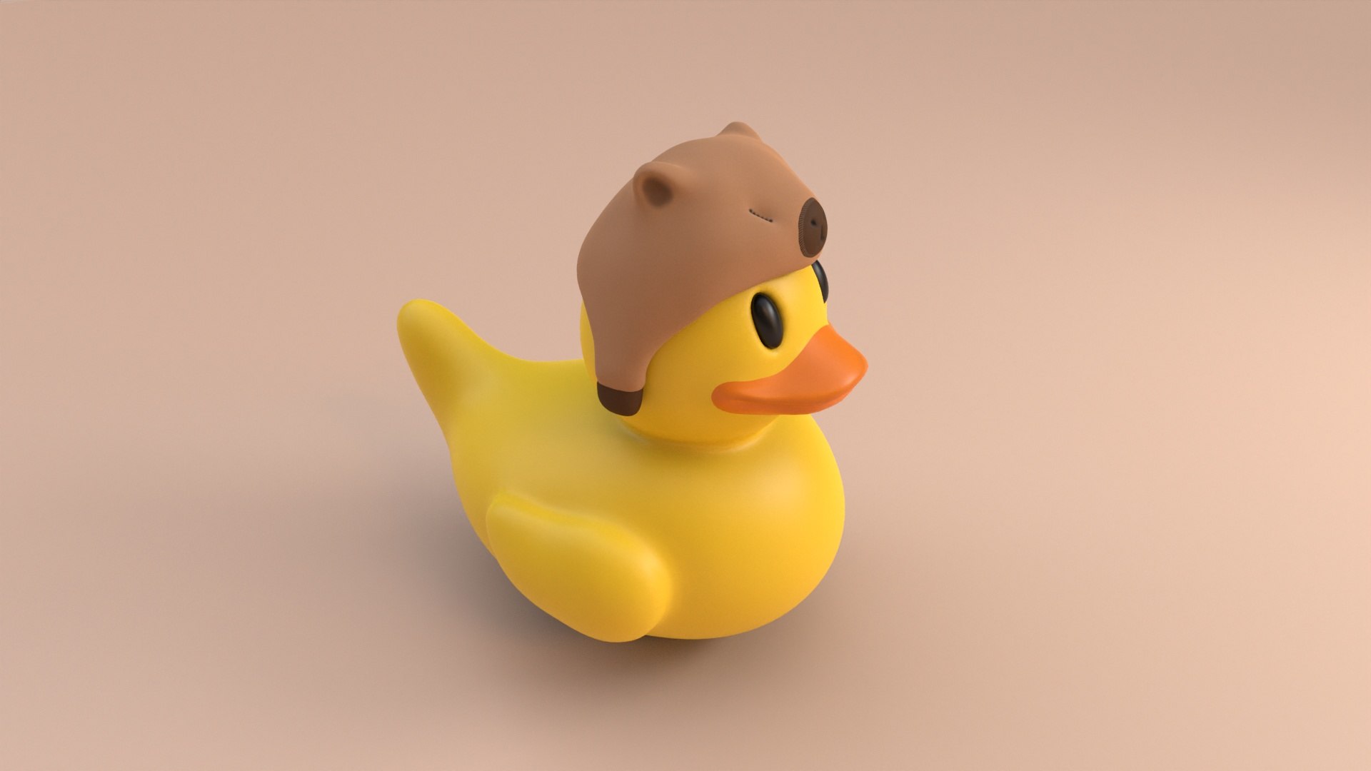 Rubber Duck Capybara Cap 3D - TurboSquid 2366471