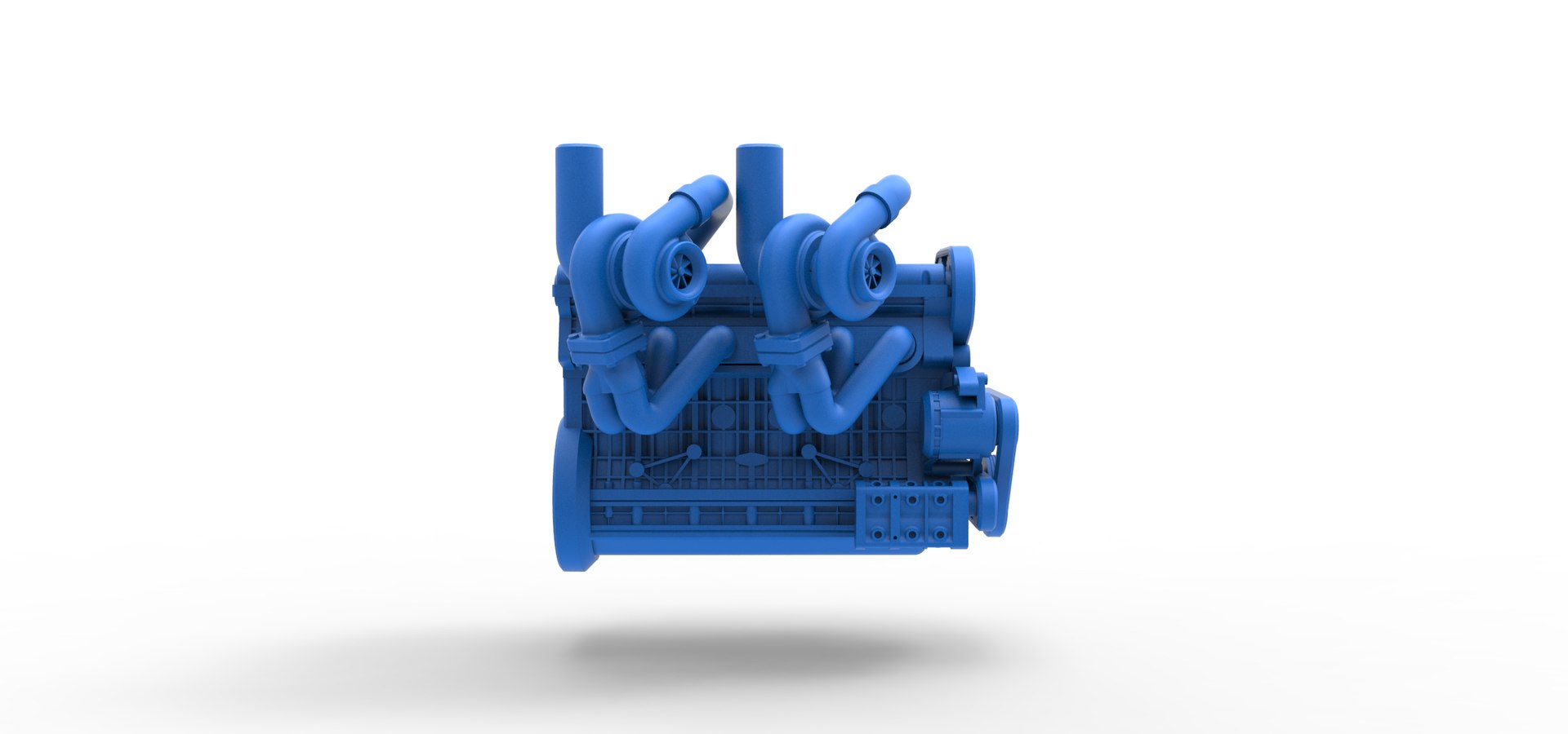 Diecast Twin Turbo Straight-six Engine Version 2 Scale 1 To 25 3D Model ...