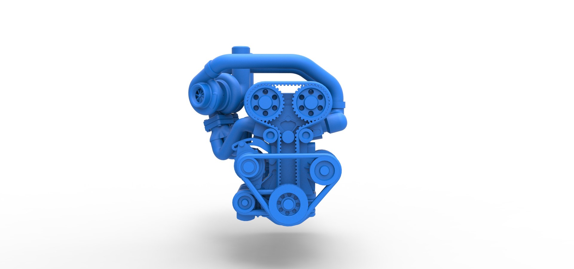 Diecast Twin Turbo Straight-six Engine Version 2 Scale 1 To 25 3D Model ...