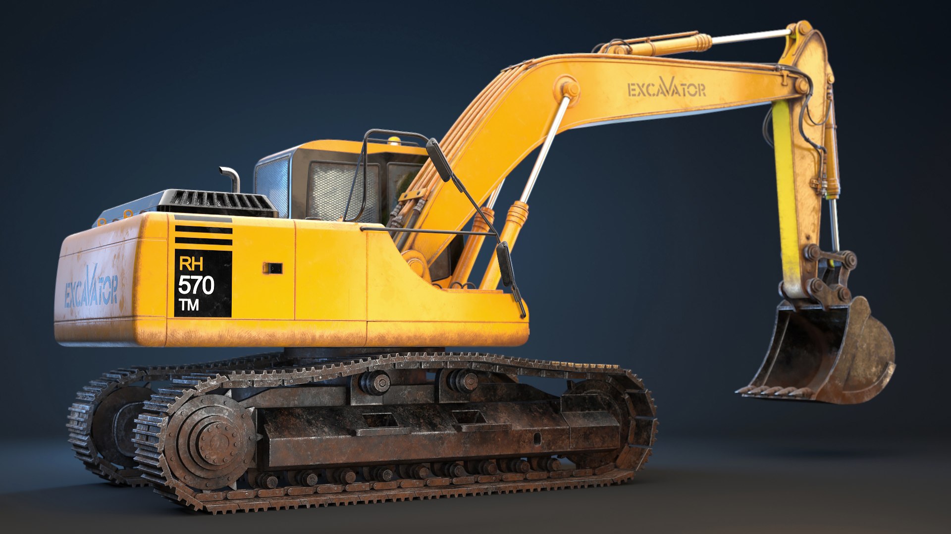 3D X Excavator Pbr Model - TurboSquid 1550329