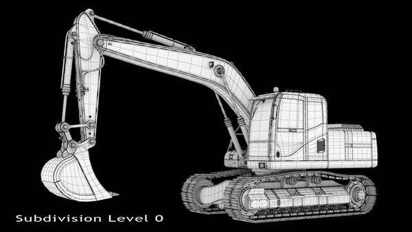 3D x excavator pbr model - TurboSquid 1550329