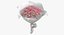pink rose bouquet 01 3D model