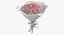 pink rose bouquet 01 3D model