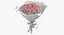 pink rose bouquet 01 3D model