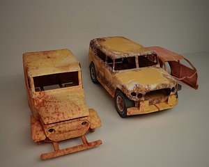 3d car junk model